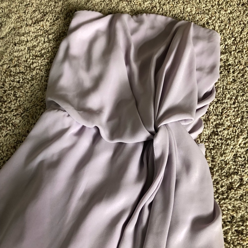 ASOS strapless purple midi dress